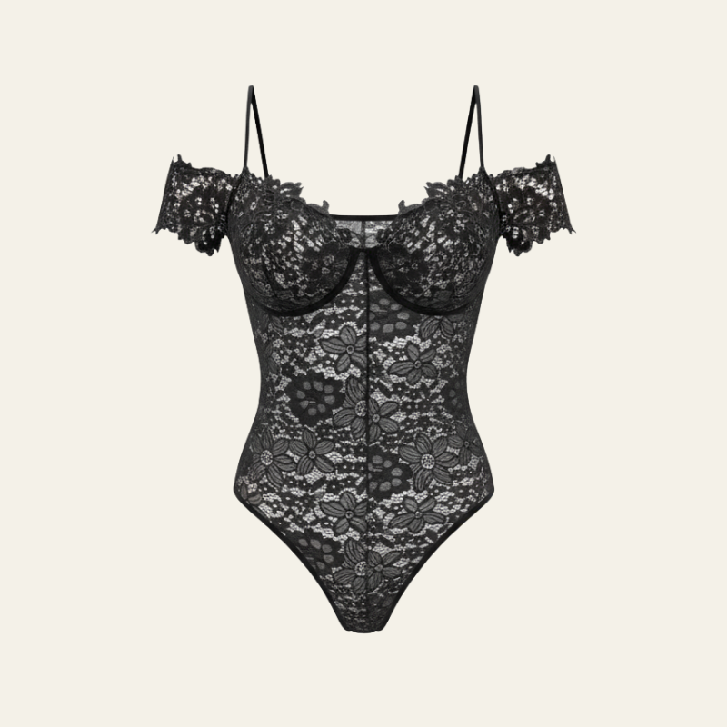 The Amara Lace Off-Shoulder Bodysuit