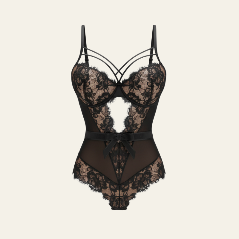 The Celestine Lace Belted Bodysuit