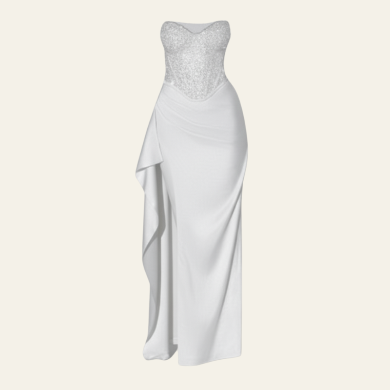 The Emrielle Strapless Sequin Maxi Dress