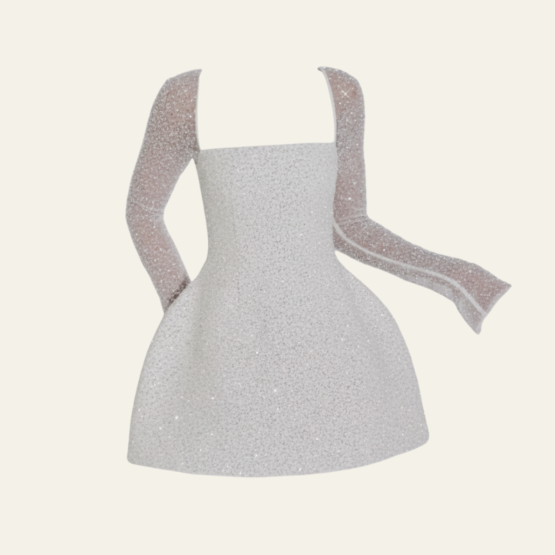 The Estrella Glitter Embellished Dress