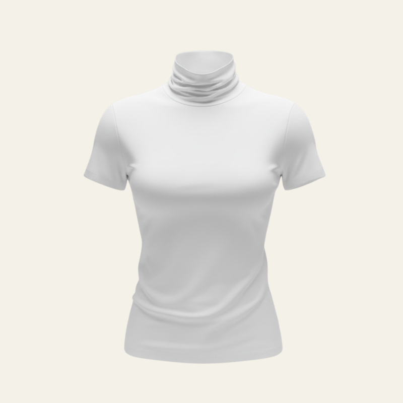 The Kyoto Soft-Stretch Mock Neck Tee