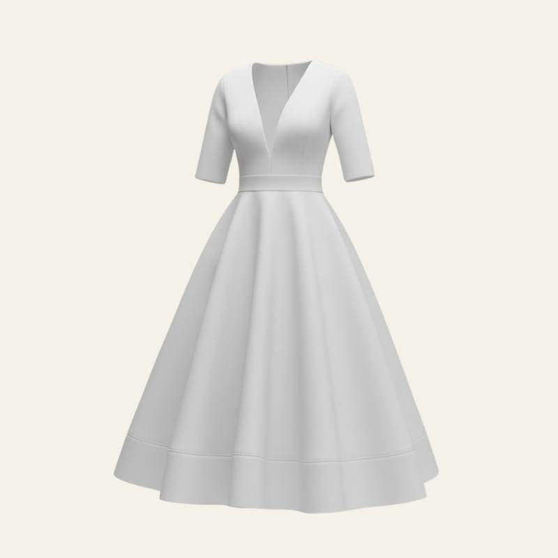 The Valencia Structured Midi Dress