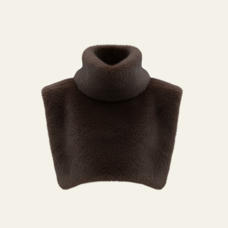 The Arles Faux-Fur Turtleneck Vest