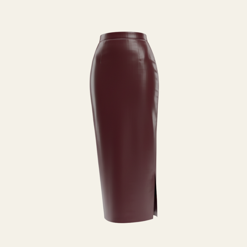 The Marlowe High-Shine Slit Midi Skirt