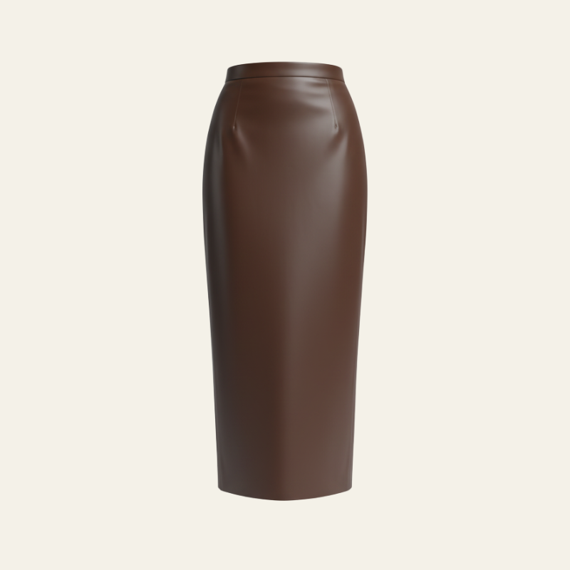 The Oslo Leather Midi Skirt