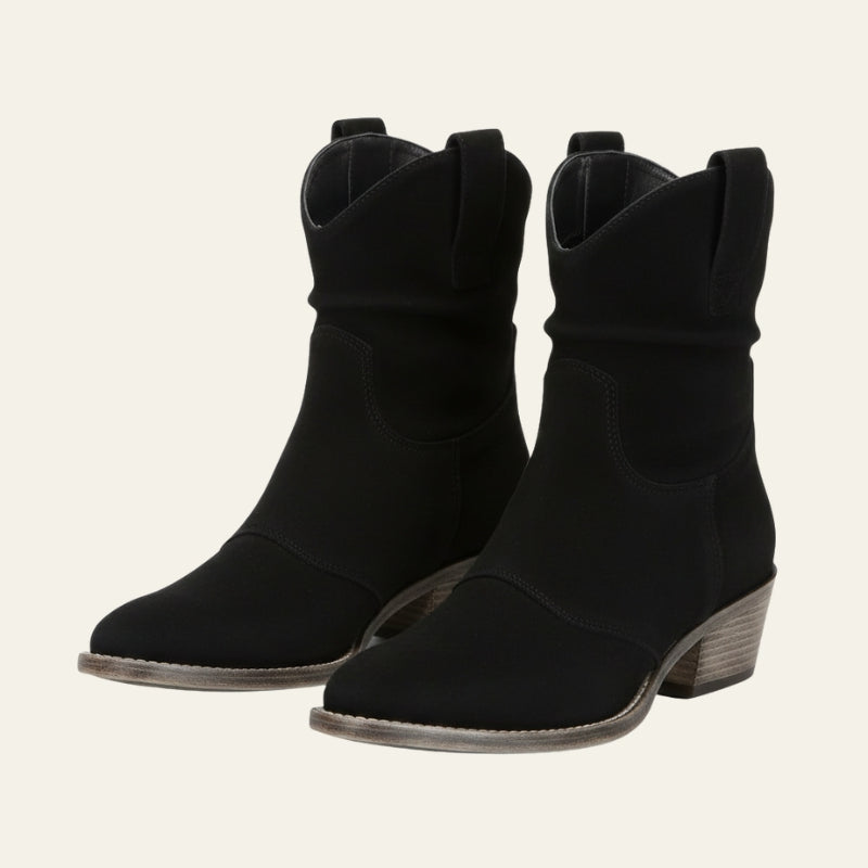 The Sedona Suede-Touch Western Ankle Boot