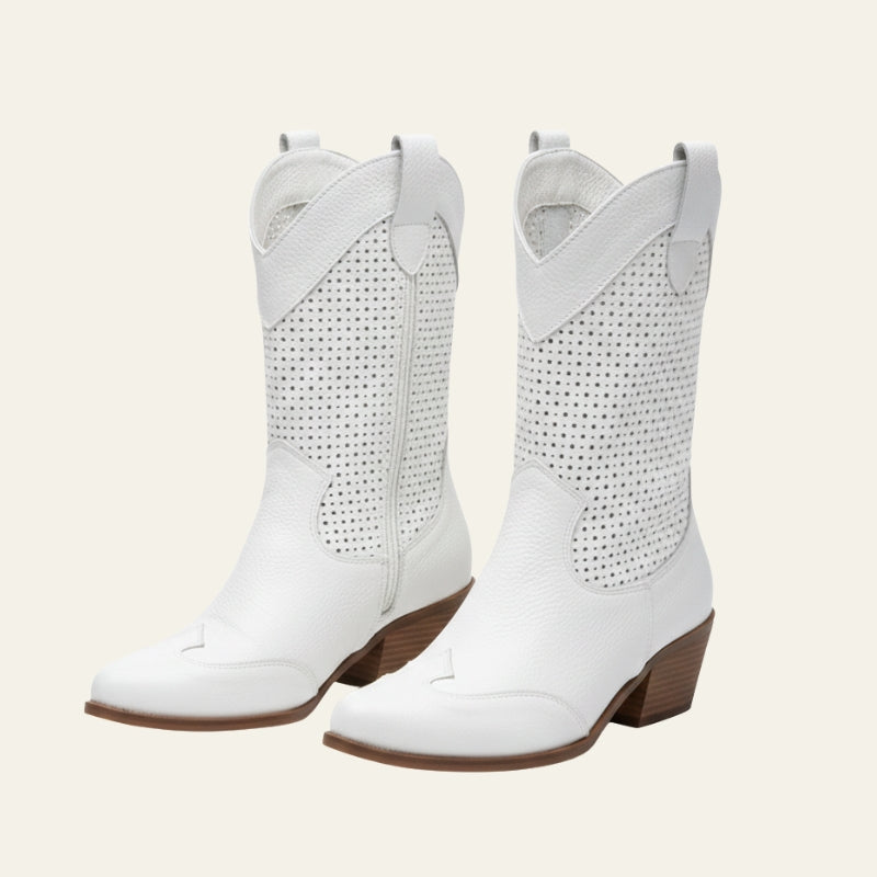 The Sedona Perforated Western Boots