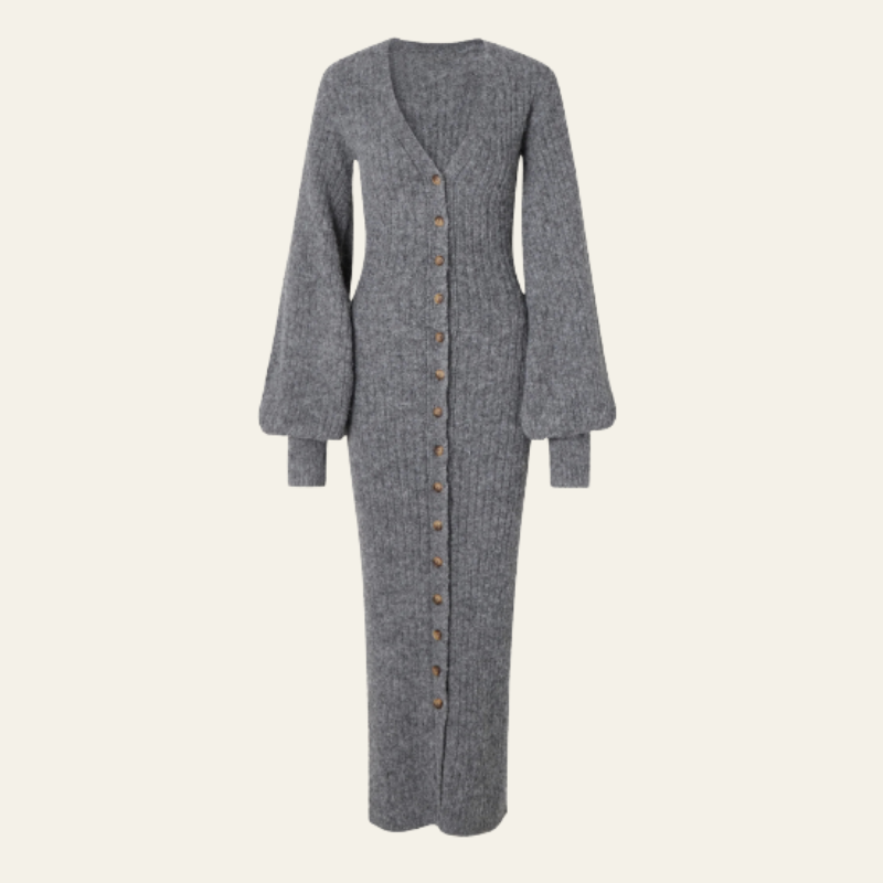 The Oslo Knit Cardigan Knit Maxi Dress