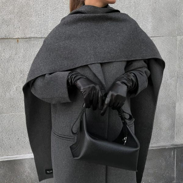 The Vienna Wool Cape Coat with Scarf