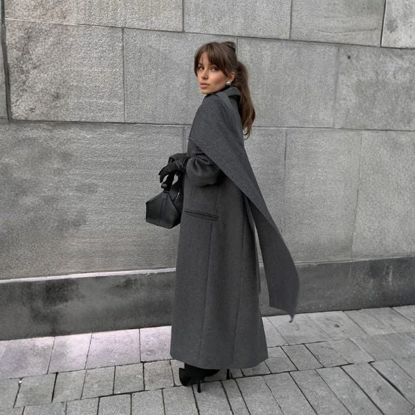 The Vienna Wool Cape Coat with Scarf