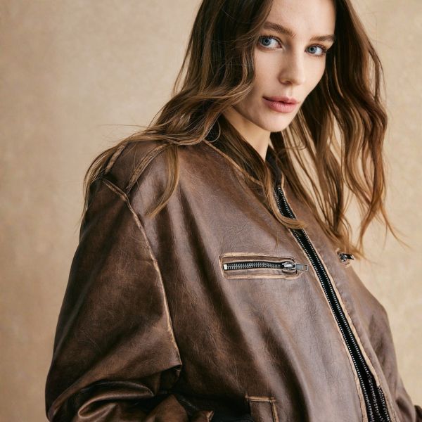 The Verona Vintage Leather Bomber Jacket
