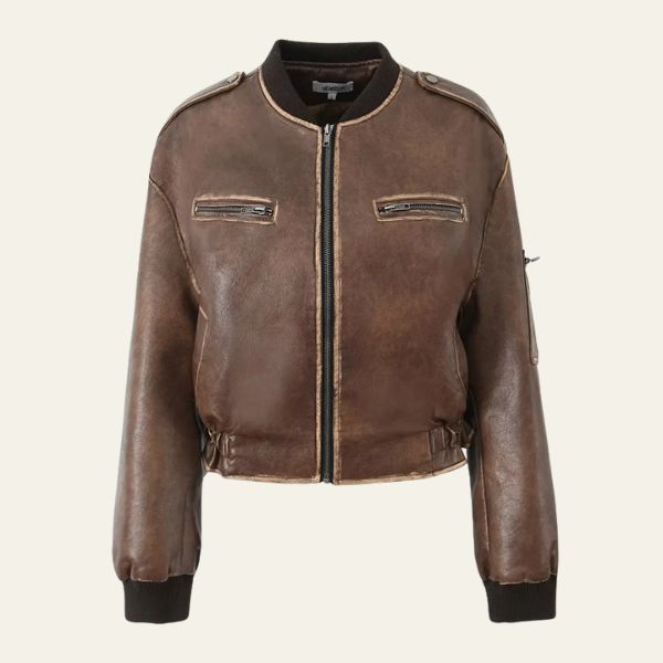 The Verona Vintage Leather Bomber Jacket