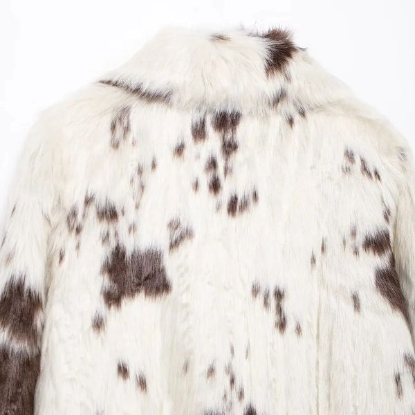 The Aspen Faux Fur Cow Print Coat
