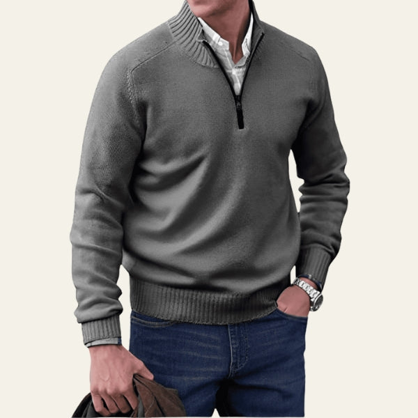The Hudson Half-Zip Knit Sweater