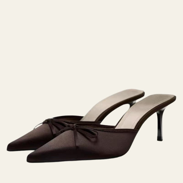 The Verona Bow-Detail Slingback Heels