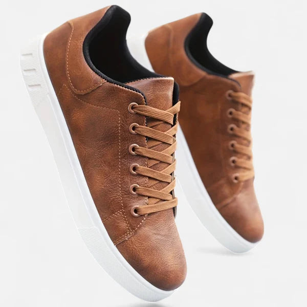 The Hudson Low-Top Leather Sneakers