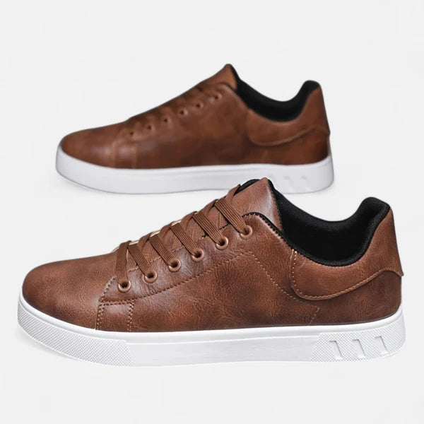 The Hudson Low-Top Leather Sneakers