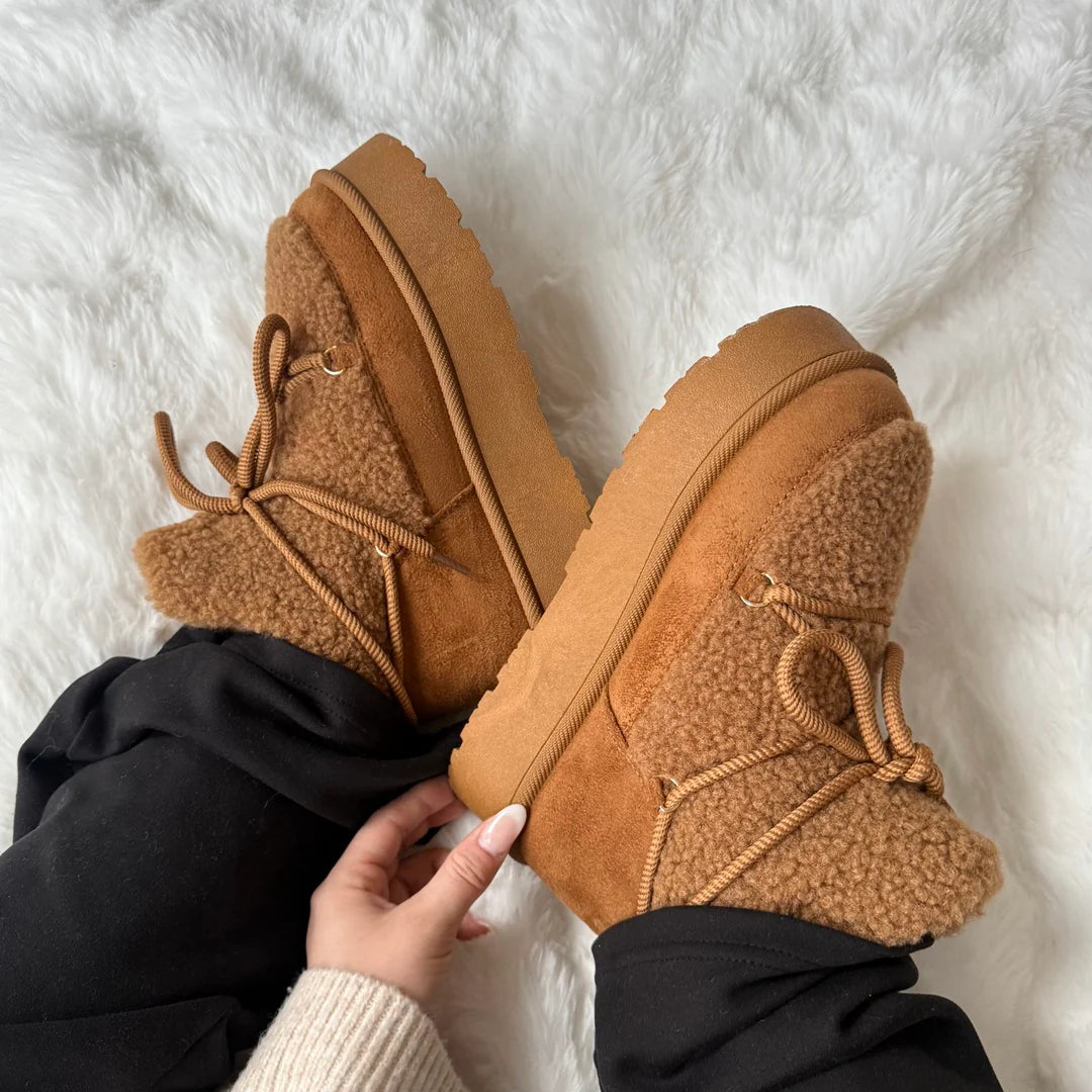 The Aspen Plush-Lined Lace-Up Ankle Boots