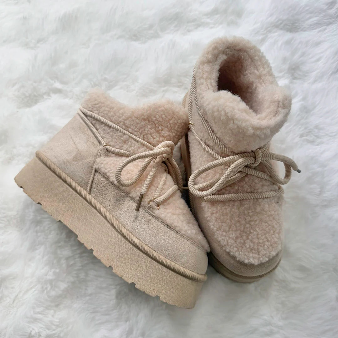 The Aspen Plush-Lined Lace-Up Ankle Boots